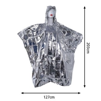 Poncho courverture de survie en aluminium