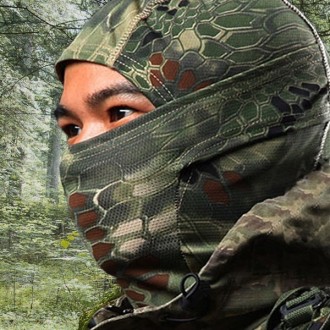 Cagoule camouflage de survie